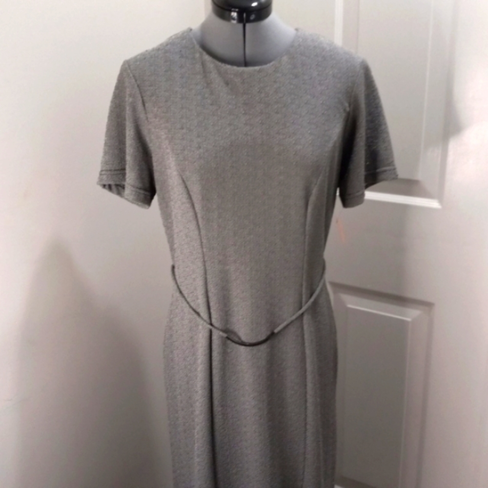 SHERI MARTIN N.Y. Sz 12 Maxine Vintage Dress w/ sewn in belt
